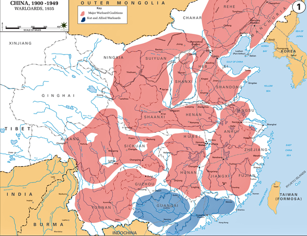 Lack of Unity within Chinese provinces