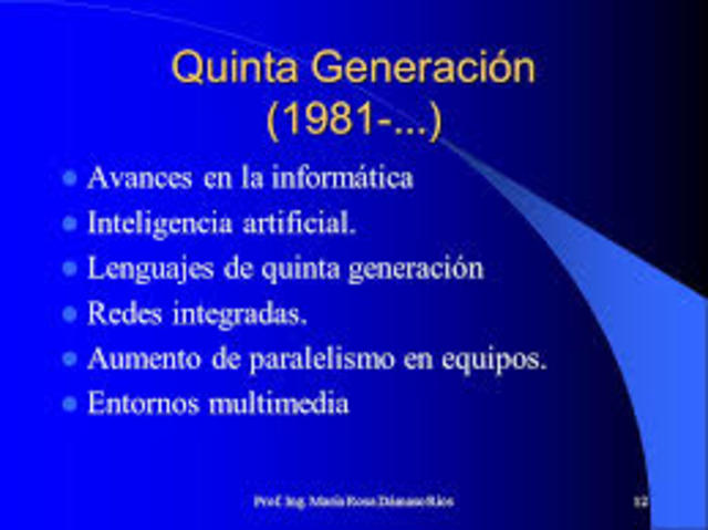 Quinta generación (1990-Actualmente)