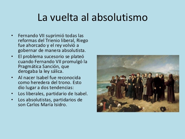 La vuelta al absolutismo
