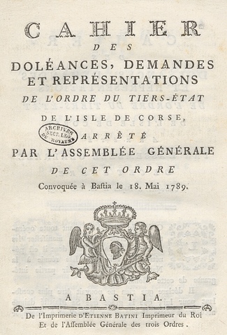 Le cahier des doléances