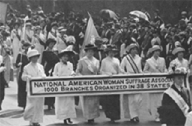 National American Woman Suffrage Association is Founded
