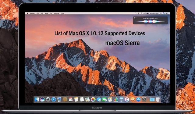 Mac OS X10.12 Sierra