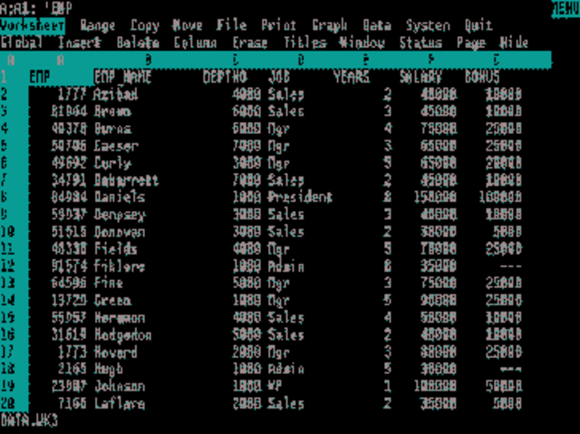 LOTUS DEVELOPMENT CORPORATION - Lotus 1-2-3.