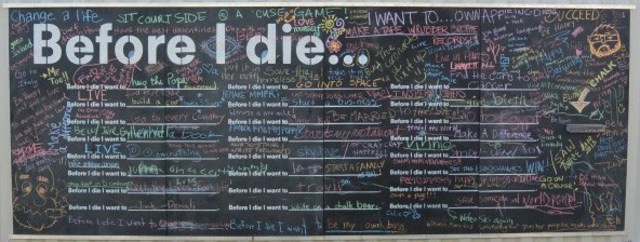 Before I die wall