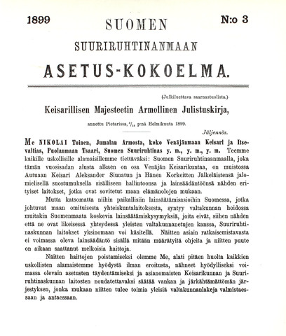 Yleisvaltakunnallinen lainsäädäntö