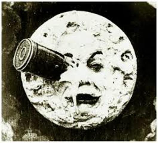 Georges Méliés adapts From the Earth to the Moon originally a novel by Jules Verne.