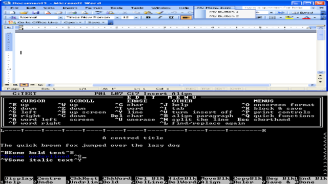 Varios procesadores de texto - “Word Star” y “MS-Word”.