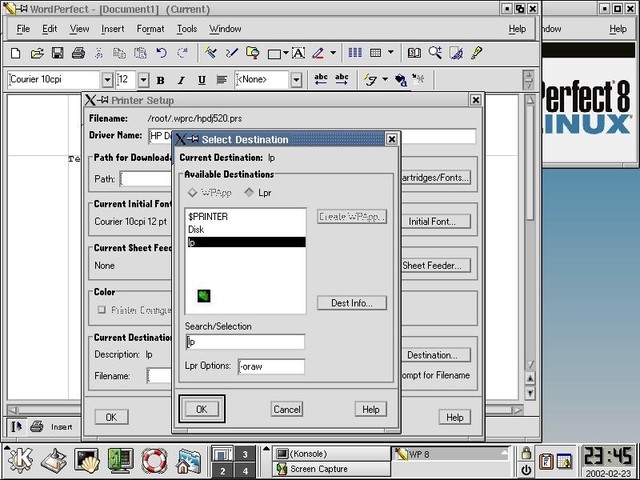 La compañía Xandros relanzó WordPerfect 8.1.