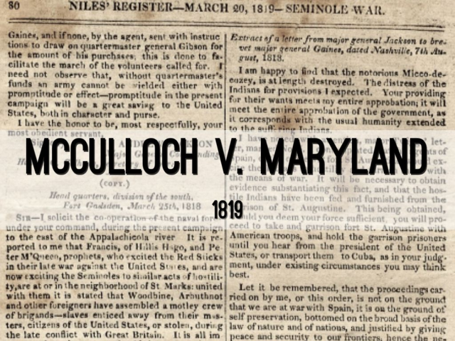 McCulloch v Maryland