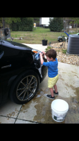 I washed the car so good, it was so shiny and clean