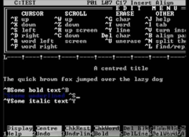 WordStar llega al mercado.