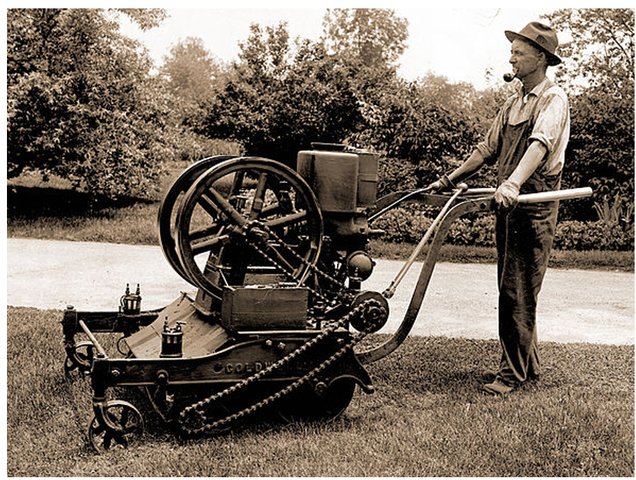 Steam-Powered Lawn Mower