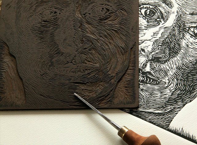 Se emplea el uso del linograbado