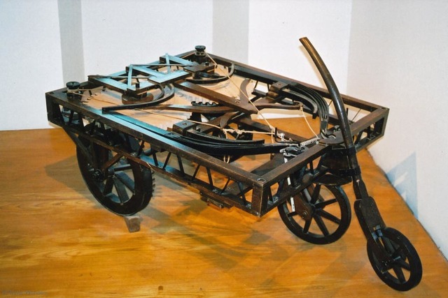 The first self propelled cart was invented
