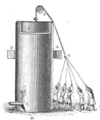 First gun powder engine was invented