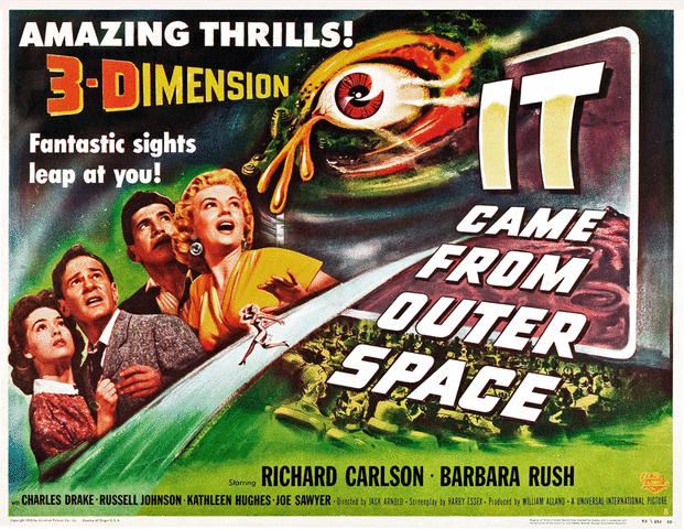 De 3 D-film It came from Outerspace is een van de eerste films over ruimtemonsters...