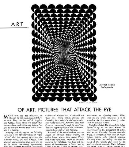 'Op art' term coined in 'Time' magazine