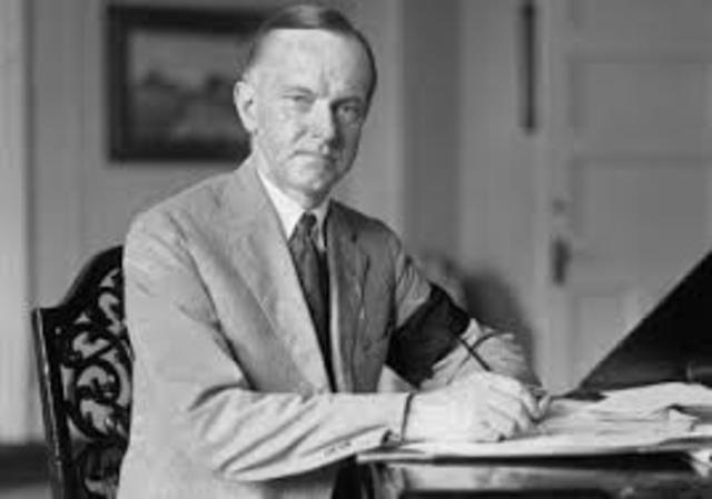 Coolidge takes office