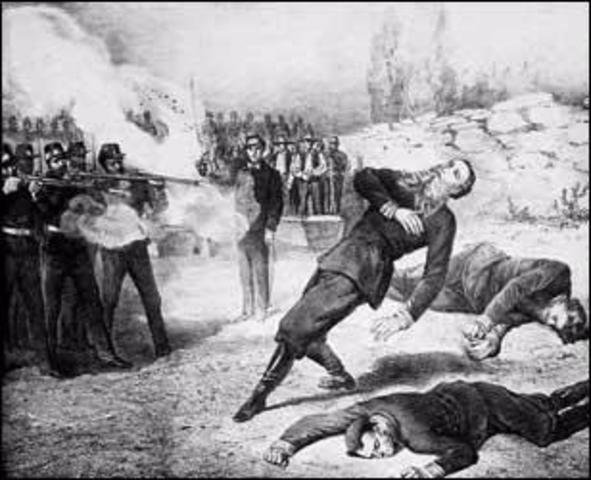 Maximiliano el emperador fue apresado, juzgado y fusilado en Querétaro.