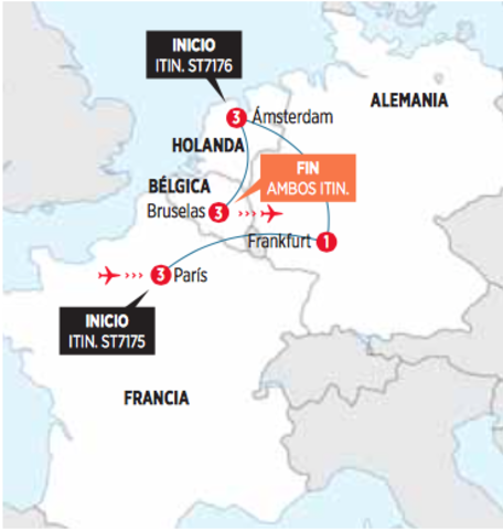 Primer viajes con varios destinos incluidos