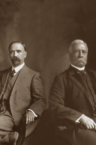 Dos contendientes a la presidencia: Francisco I. Madero por el Partido Antireeleccionista y Porfirio Díaz por el Partido Nacional Obrero