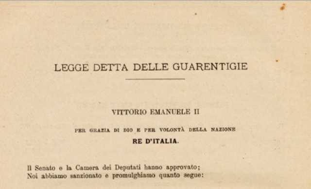 LEGGE DELLE GUARENTIGIE