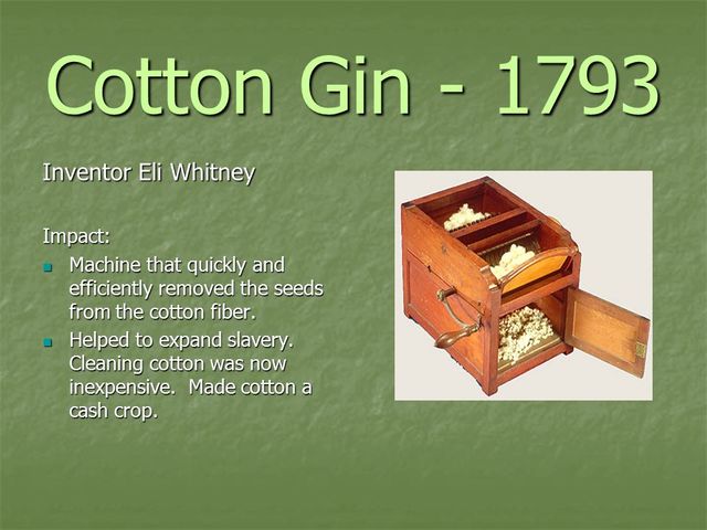 Eli Whitney and the cotton gin