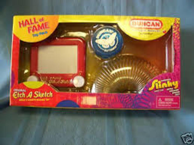 yo-yo's Slinky's and Etch a Sketch's