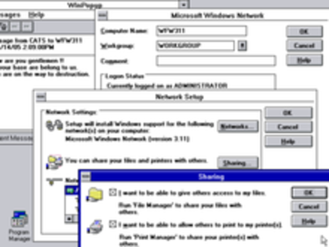 Windows fpr Workgroups 3.1