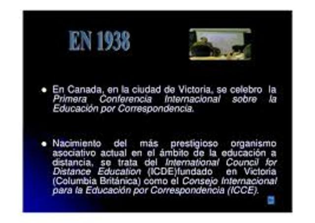 Se celebra la I Conferencia Internacional sobre Educación por Correspondencia (Victoria, Canadá).