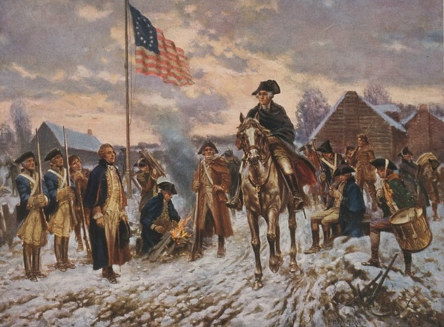 Continental Army wintering at Valley Forge
