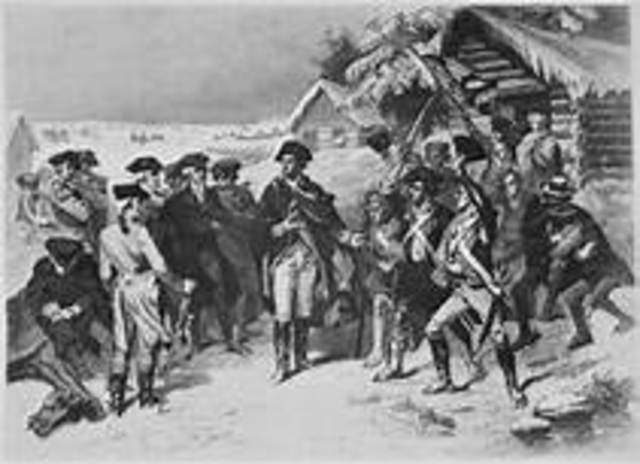 Continental Army wintering at Valley Forge