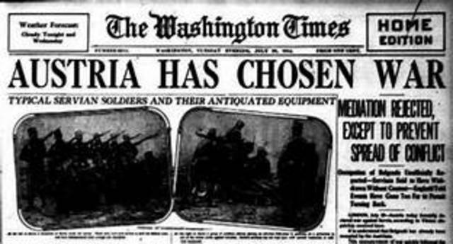 Austria Declares War on Serbia