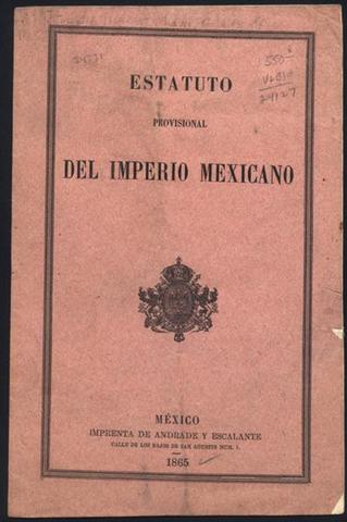ESTATUTO PROVISIONAL DEL IMPERIO MEXICANO DE 1865.