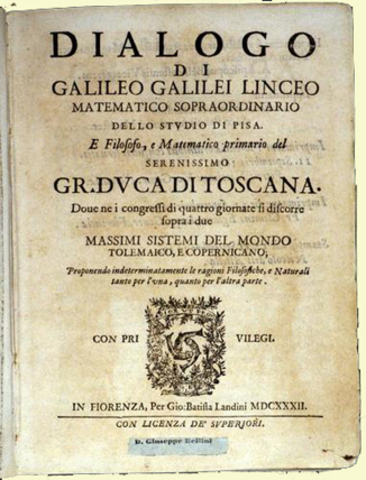 The publication of ' Dialogue Concerning the Two Chief World Systems'.