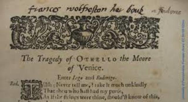 First performance of Othello