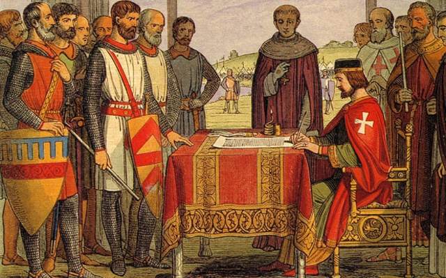 the Magna Carta is sighed