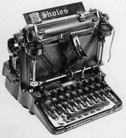 Maquinas de escribir visibles