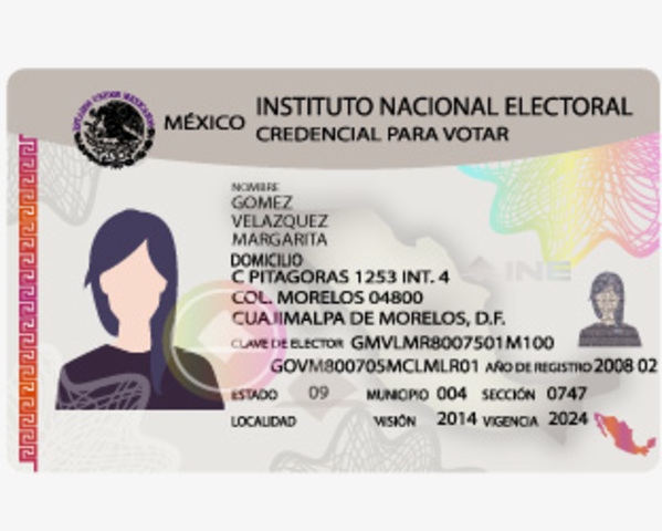 Nuevo diseño de la credencial para votar.
