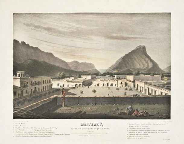 Acuarelas de la ciudad de Monterrey por Daniel P. Whiting