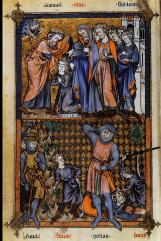 Master Honoré. David and Goliath, Francia