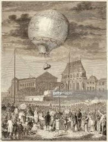 The Montgolfier brothers went to Paris and successfully transported a man and animals 2 miles.