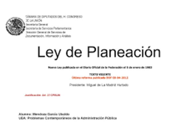 Ley de Planeación
