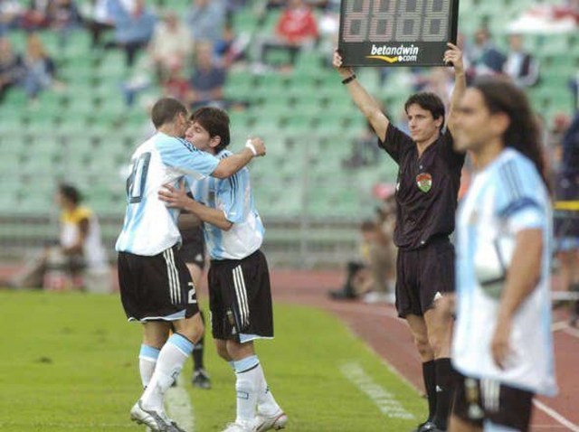 debut of Messi with Argentina.
