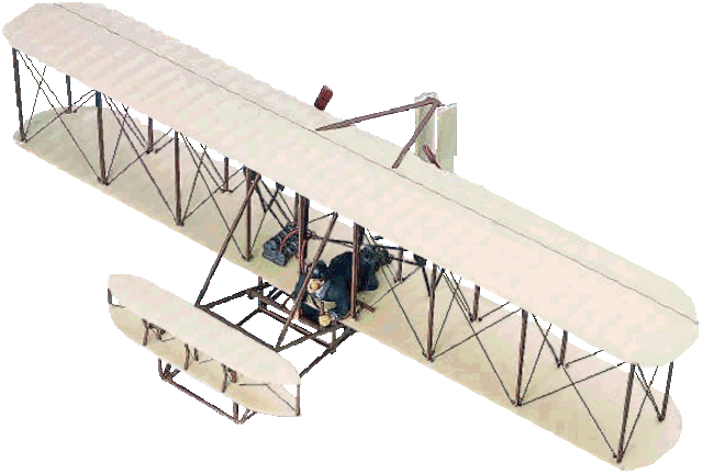 First successful flying model propelled by an internal combustion engine