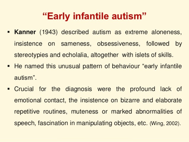 "Early Infintile Autism"