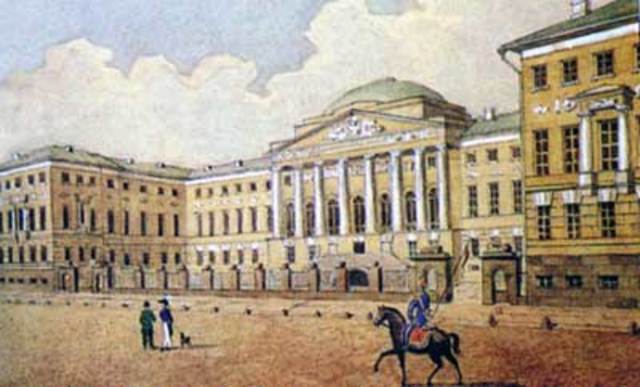 И.Гончаров- студент отделения словесности Московского университета.