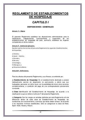 Reglamentos de Hospedaje