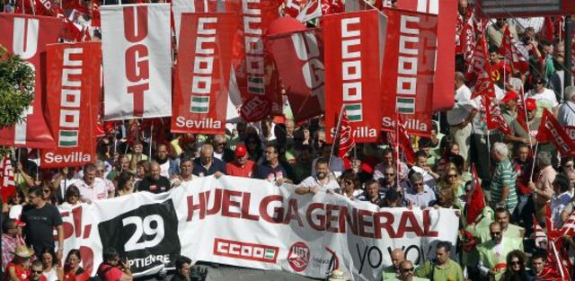 Huelga general en España contra la reforma laboral de 2010