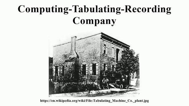 Computing Tabulating Recording Corporation